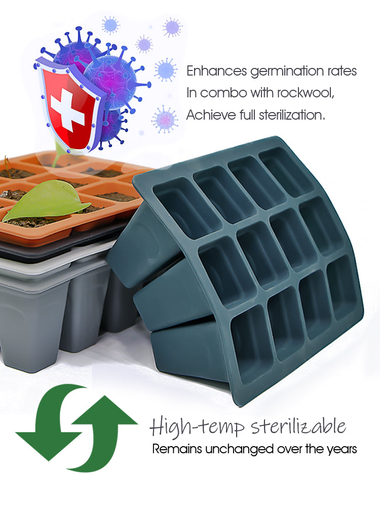 N148 Silicone Seedling Tray, 12-Cell