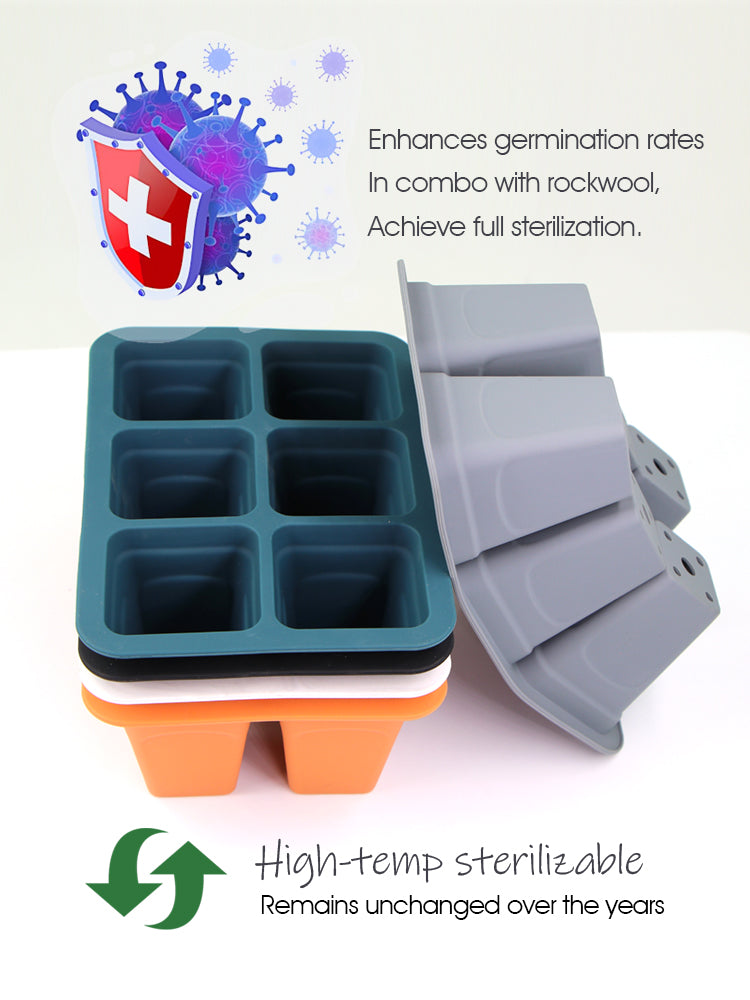 N278 Silicone Seedling Tray, 6-Cell