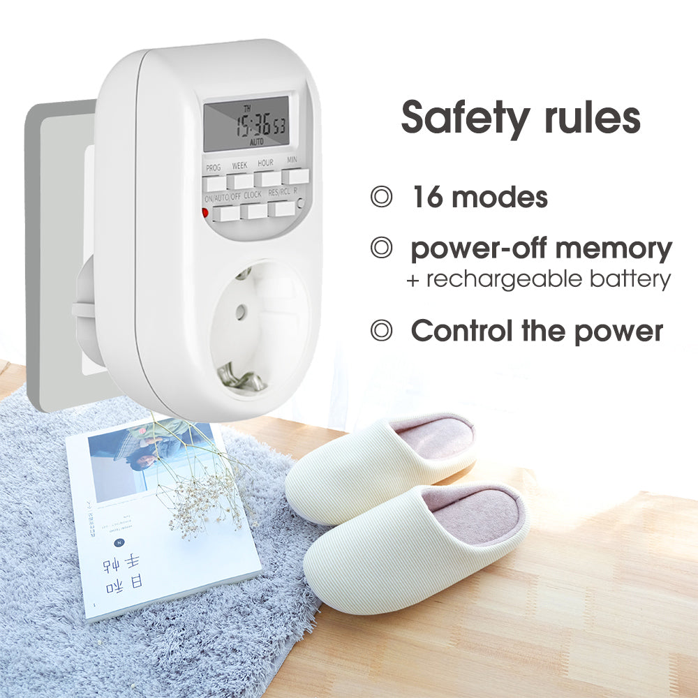 7 Day Heavy Duty Digital Programmable Timer 16 Programs