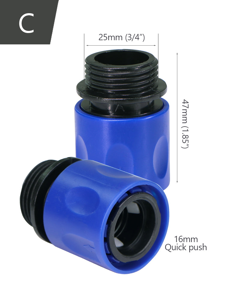 N164 Connecters 3/4'', Blue