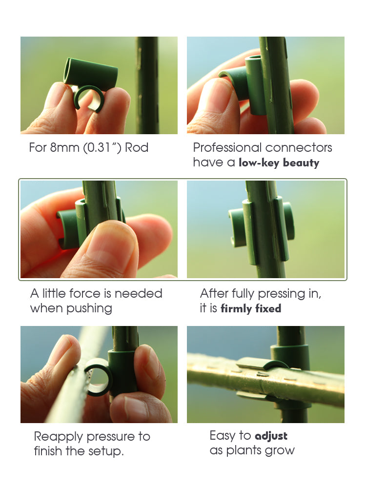 N237 Plant Support Rod Connectors, Fixed