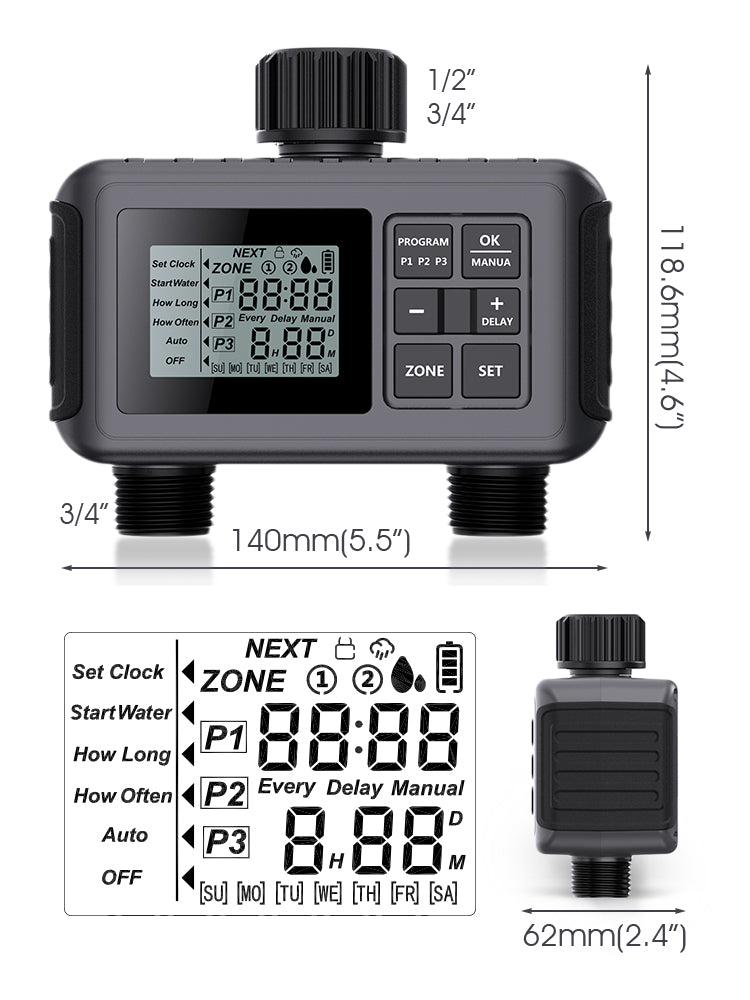 N182 Garden Timer, 2-Way