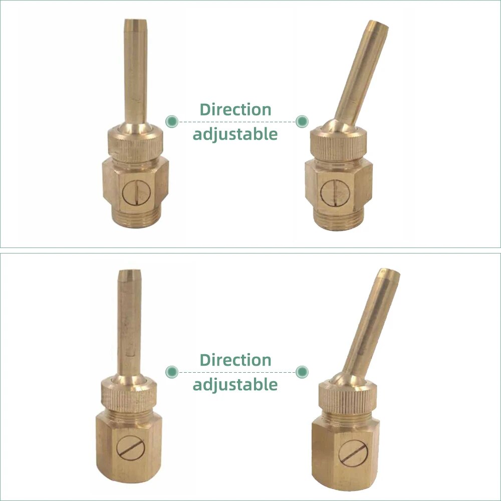 Brass Curtain Fountain Nozzle with Valve, Water Outlet Direction Adjustable Decoration Jet Sprinkler