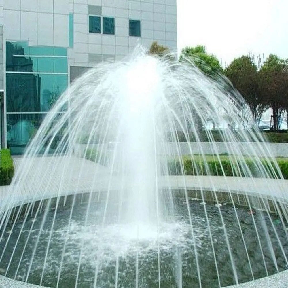 Brass Curtain Fountain Nozzle with Valve, Water Outlet Direction Adjustable Decoration Jet Sprinkler