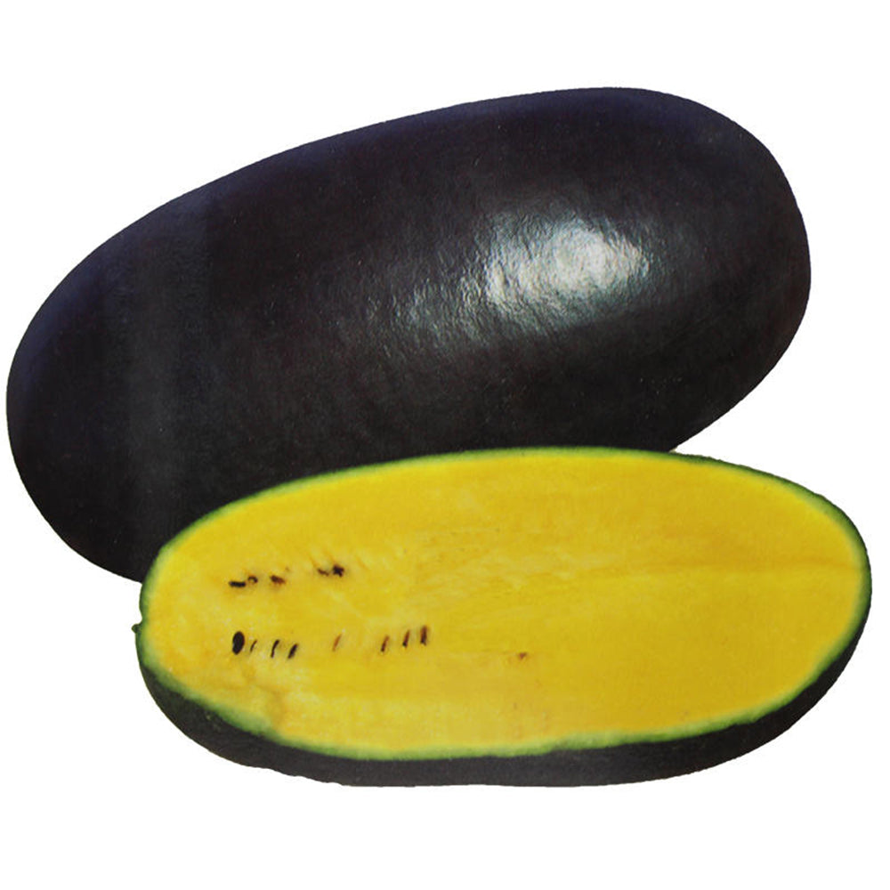 1 Bag (200 Seeds) of 'Yuanxing 25' Series Black Skin Yellow Flesh Watermelon Seeds