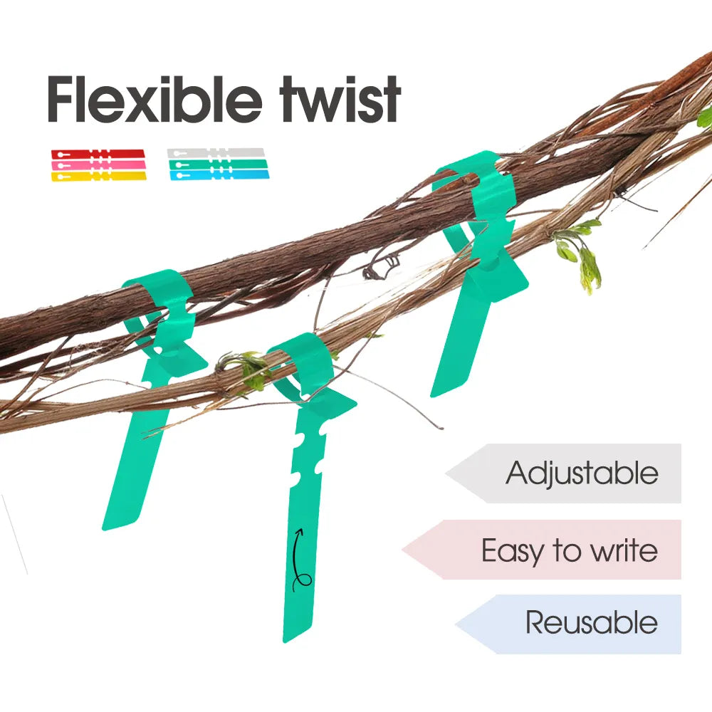 21x2CM Plastic Plant Labels Wrap Around Tree Markers, Set of 120
