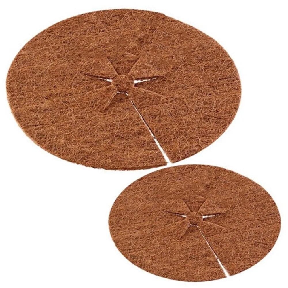 Coco Coir Plant Cover Mulch Mat for Weed Control, Planter Root Protection