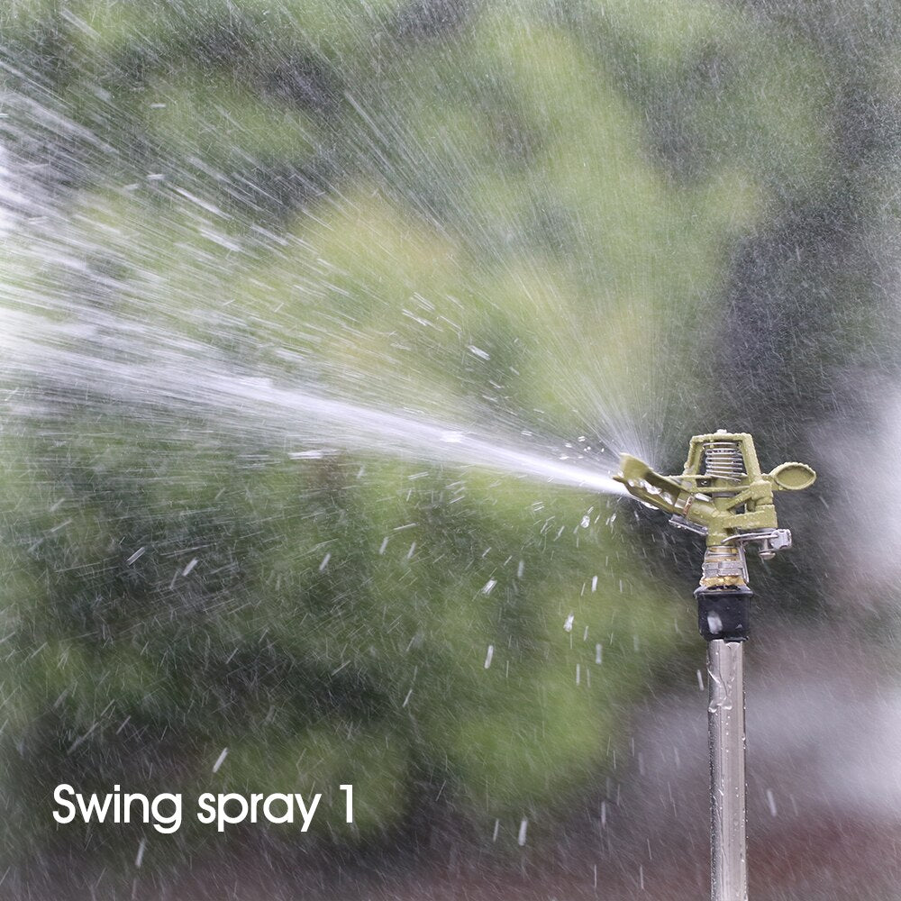 1/2'' 3/4'' Zinc Alloy Pulsating Sprinkler, 360° Automatic Rotating Spray