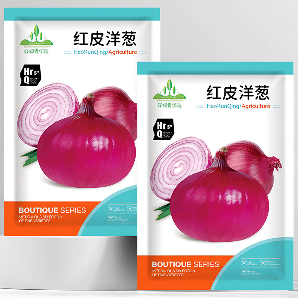 5 Bags (500 Seeds/Bag) of Exquisite Red Onion Seeds