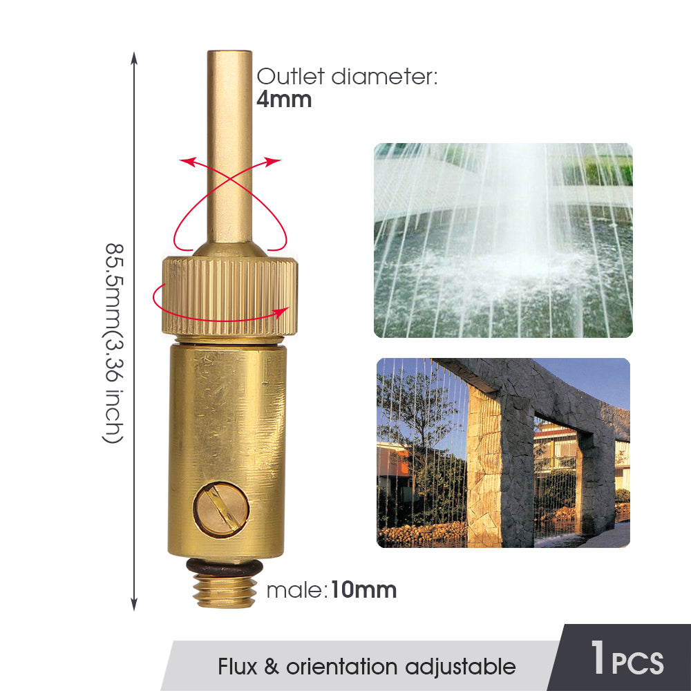 Brass Straight Jet Fountain Sprinklers for Garden, Ponds, Hotals, Parks Decoration