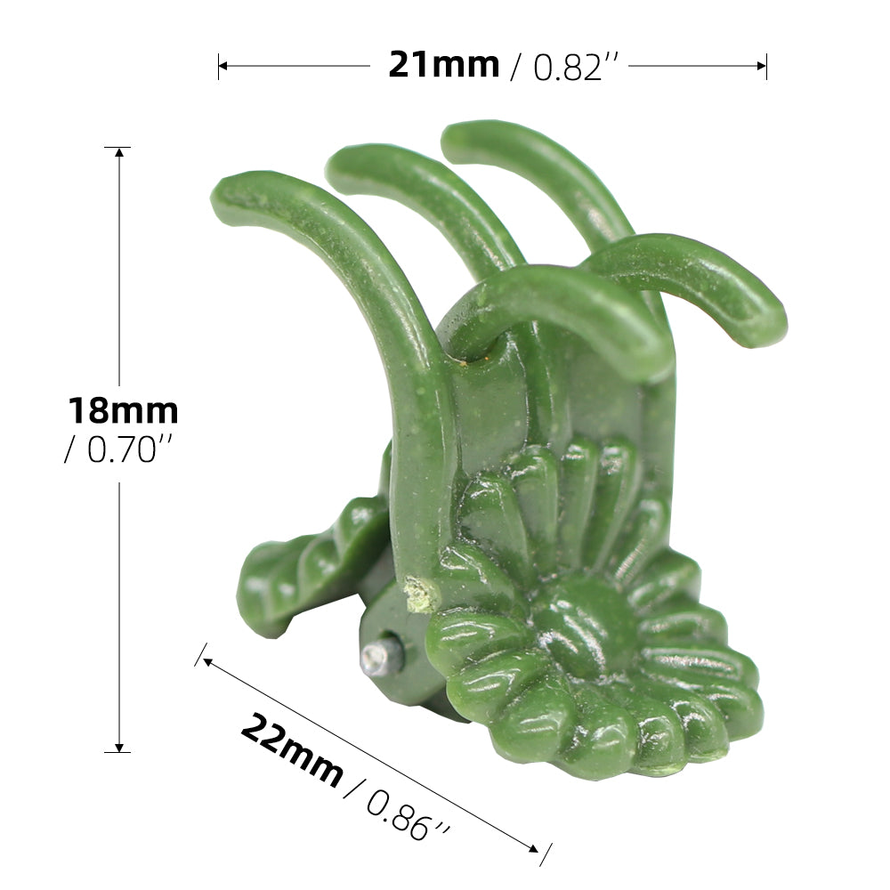 100PCS 5-Claw Army Green Phalaenopsis Orchid Plant Clips