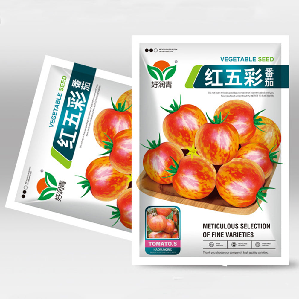 Colorful Bounty: 5 Bags (200 Seeds / Bag) of Red Zebra Tomatoes