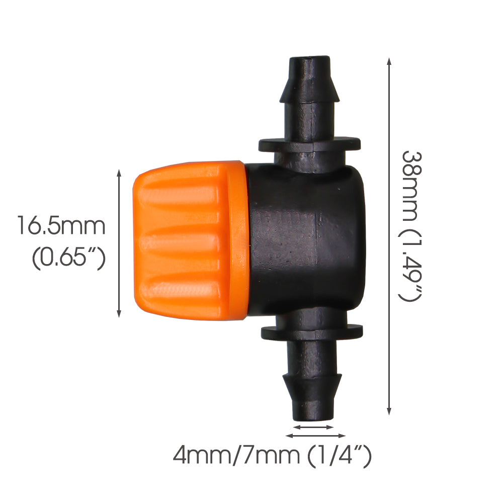 10PCS 1/4'' Mini Shut Off Connecter