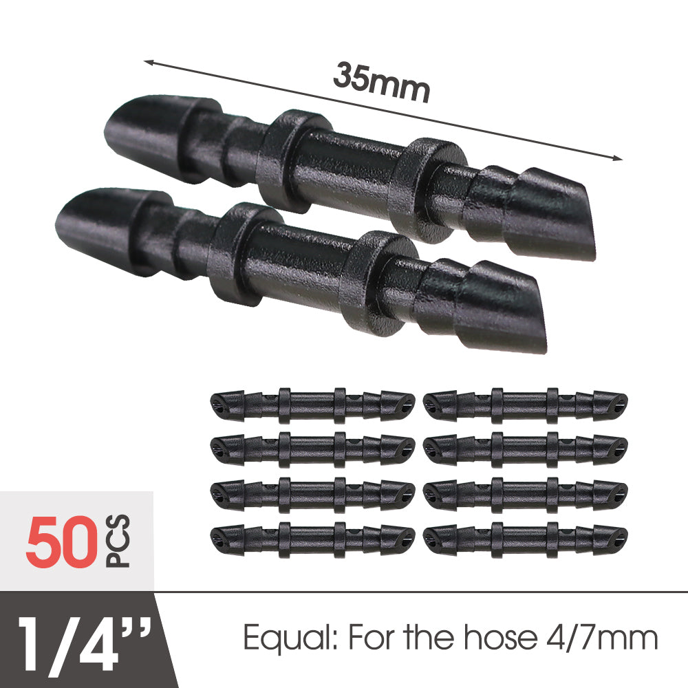 50PCS 1/4'' Hose Equal Barb Straight Connecter Vesion 3.0