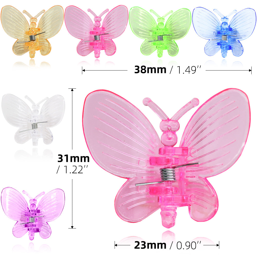 60PCS Butterfly Orchid Plant Clips Round Wings
