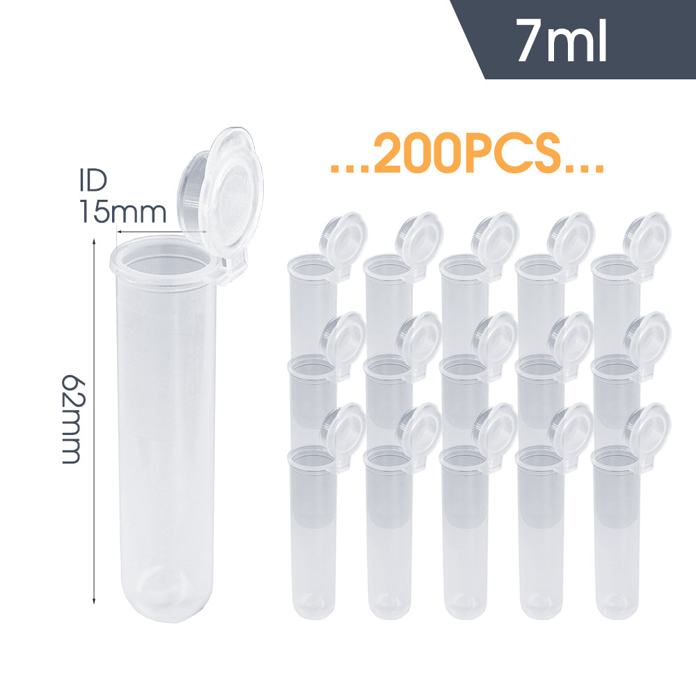7ML Polypropylene Microcentrifuge Centrifuge Tube with Cap, Set of 200