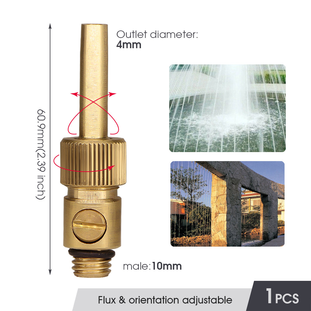 Brass Straight Jet Fountain Sprinklers for Garden, Ponds, Hotals, Parks Decoration