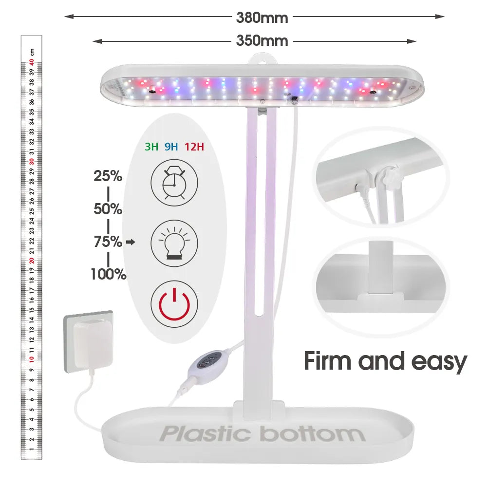 38x13x43.5cm Table Plant LED Grow Light with Timing Controller
