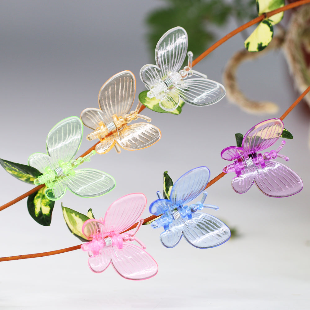 60PCS Butterfly Orchid Plant Clips Round Wings