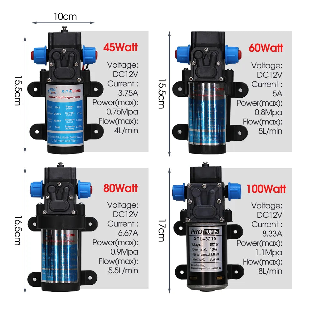 Self-priming Pump, Water Pressure Diaphragm Pump for Irrigation, Watering, Cooling
