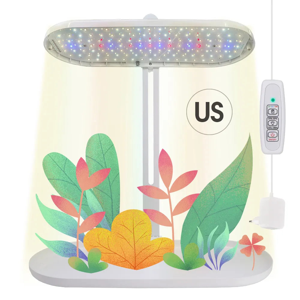 45x19x45CM Table Plant LED Grow Light with Tray with 4 Dimmable Levels