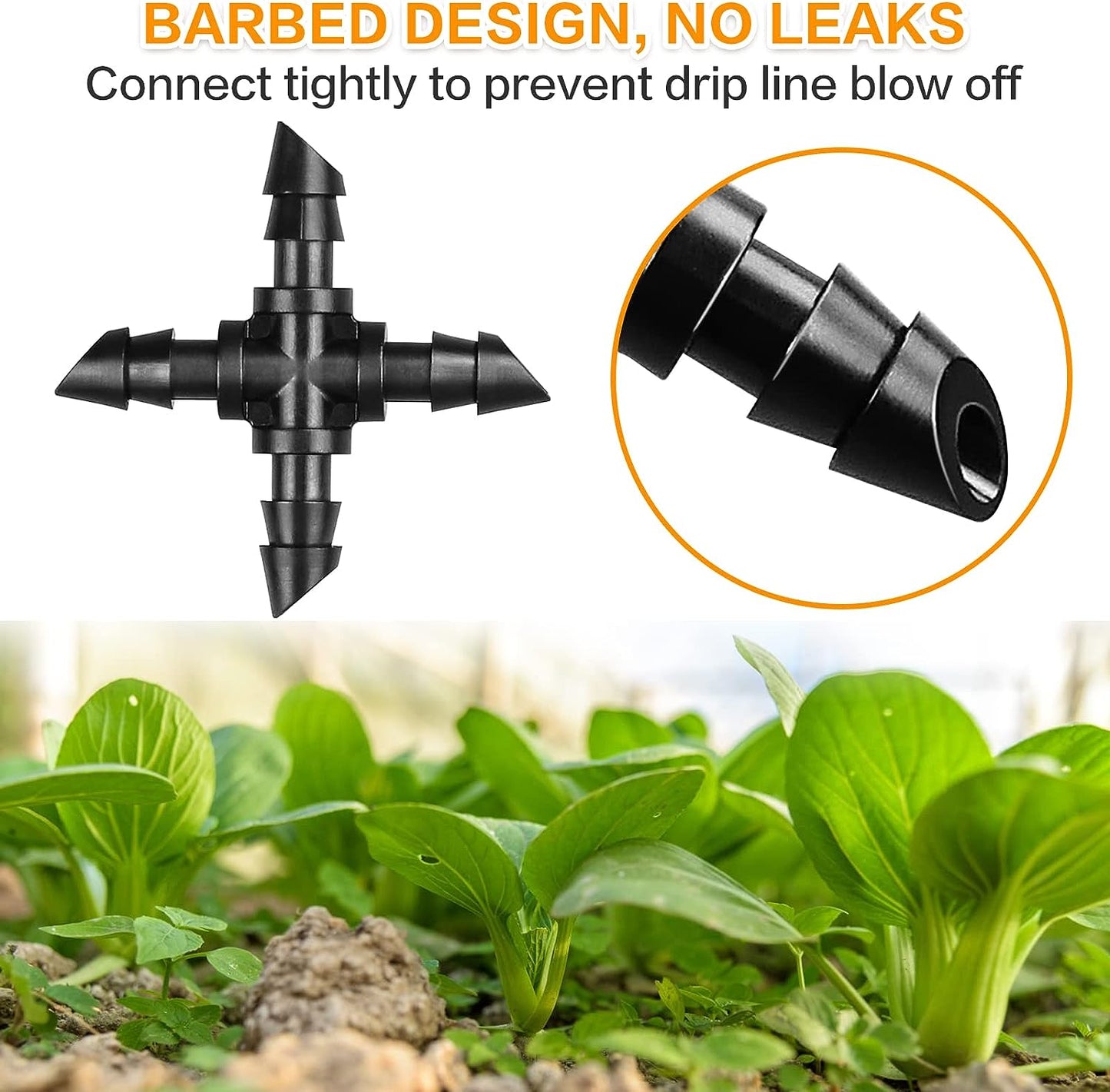 50PCS 1/4'' Cross Barb Connecter Vesion 3.0