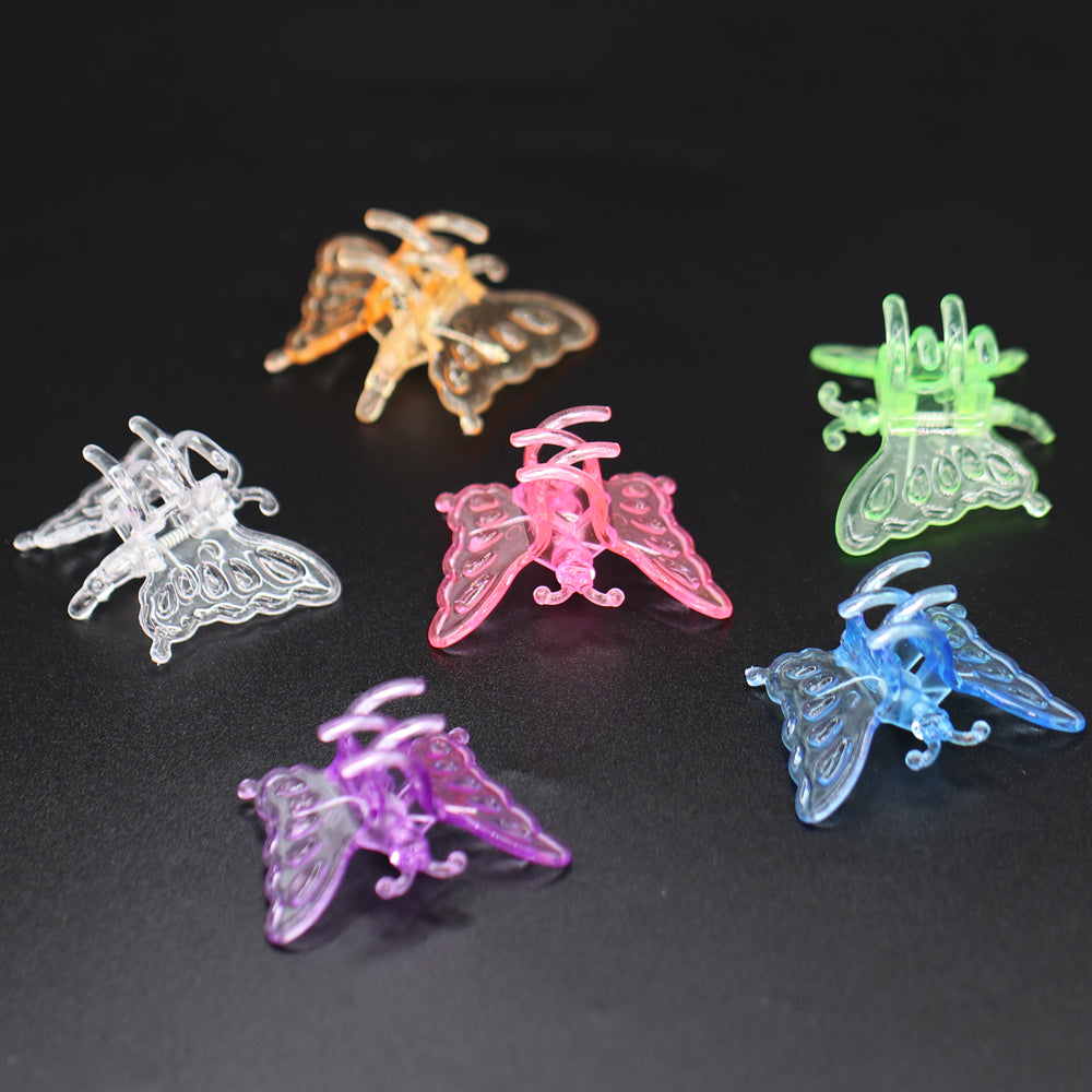 60PCS 20x35MM Colorful Butterfly Plant Clips