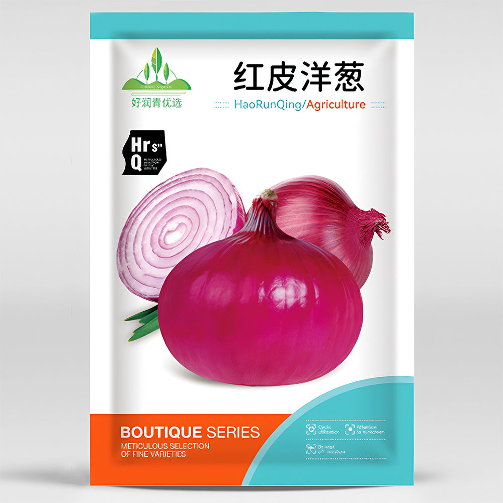 5 Bags (500 Seeds/Bag) of Exquisite Red Onion Seeds