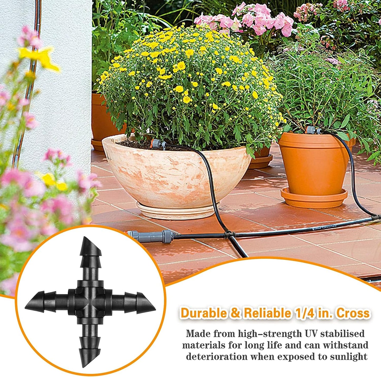 50PCS 1/4'' Cross Barb Connecter Vesion 3.0