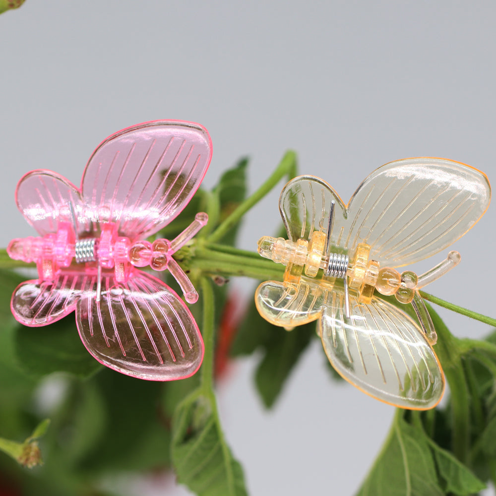 60PCS Butterfly Orchid Plant Clips Round Wings