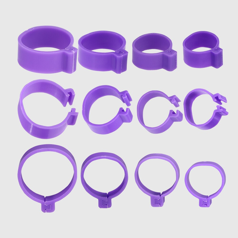 Poultry Leg Rings Blank Clip-on Rings 16/18/20/25mm