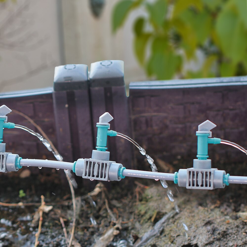 Adjustable 4L/h Drippers with Quick Push Tee Connecter, 4/7MM (1/4'')