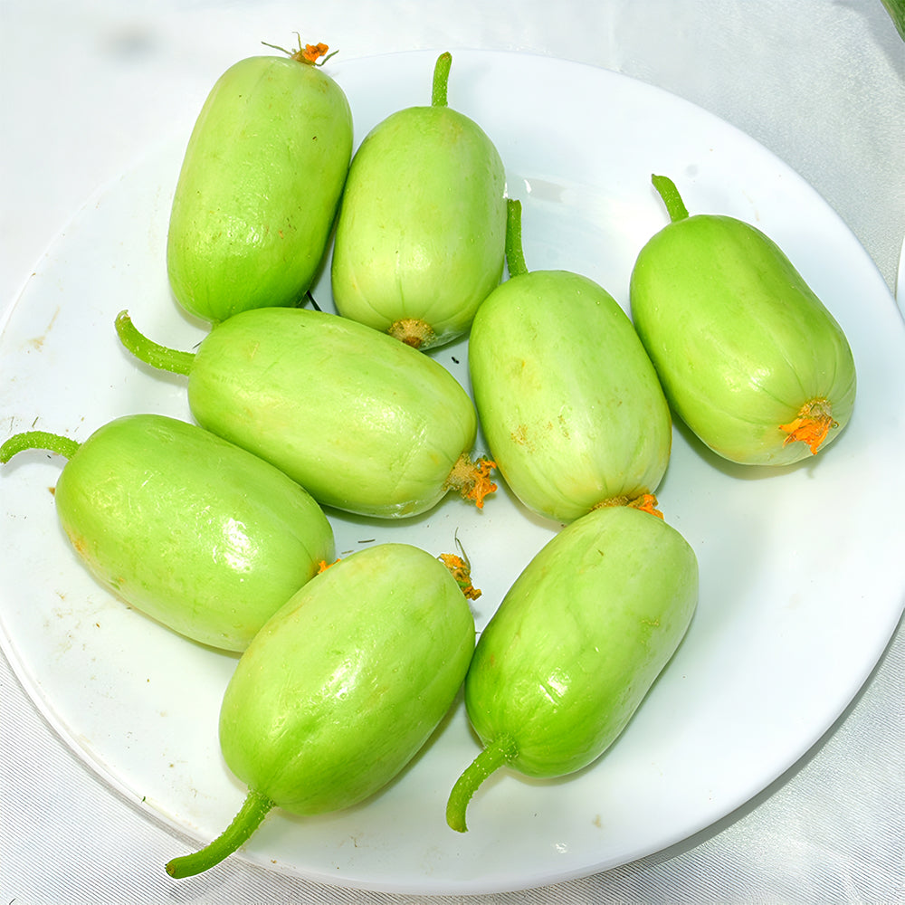 Golden Whispers Fruits: 5 Bags (10 Seeds/Bag) of Petite Creamy Thumb Cucumbers