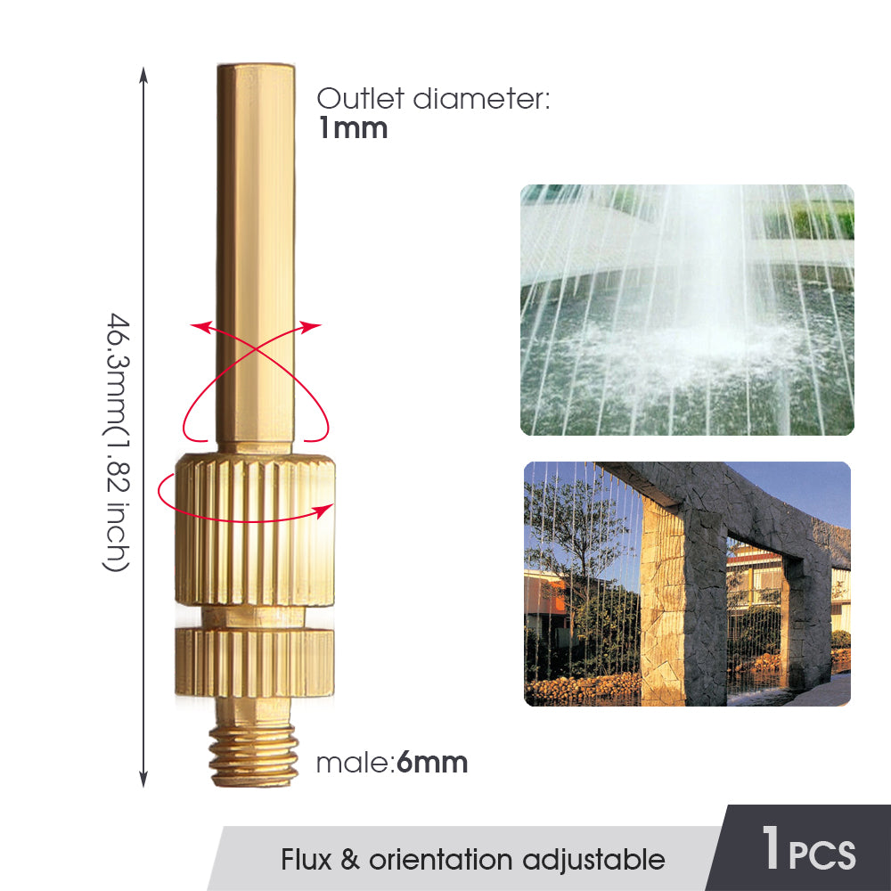 Brass Straight Jet Fountain Sprinklers for Garden, Ponds, Hotals, Parks Decoration