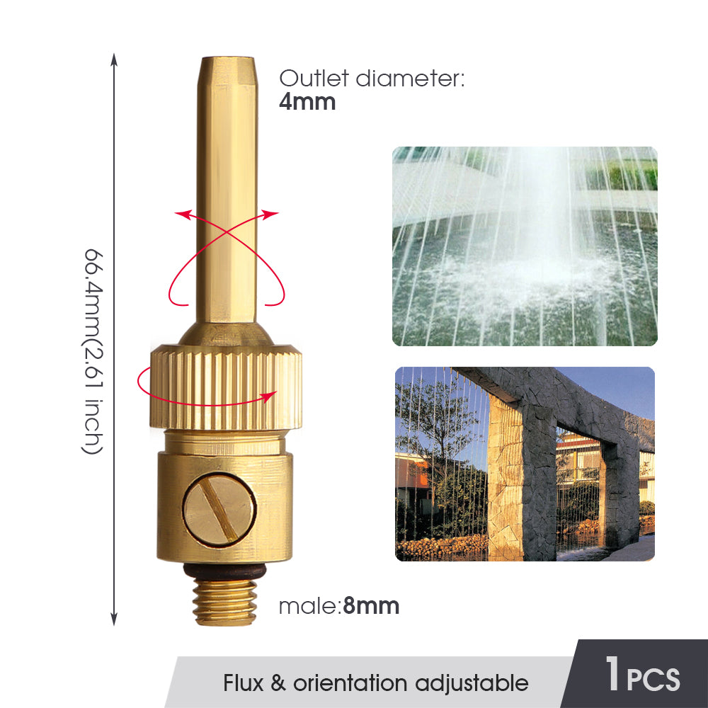 Brass Straight Jet Fountain Sprinklers for Garden, Ponds, Hotals, Parks Decoration