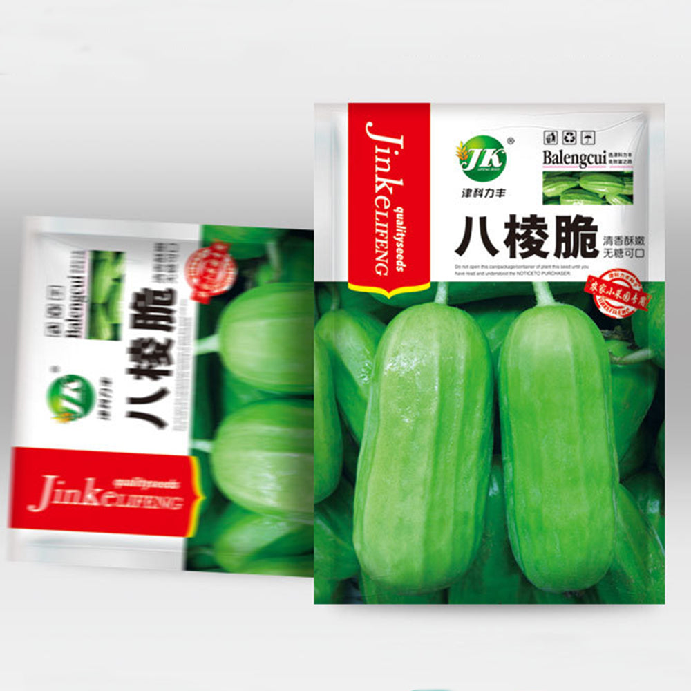5 Bags (2 grams / Bag) of Eight-ridged Crispy Cucumber Seeds, Fragrant and Sugar-free Melon