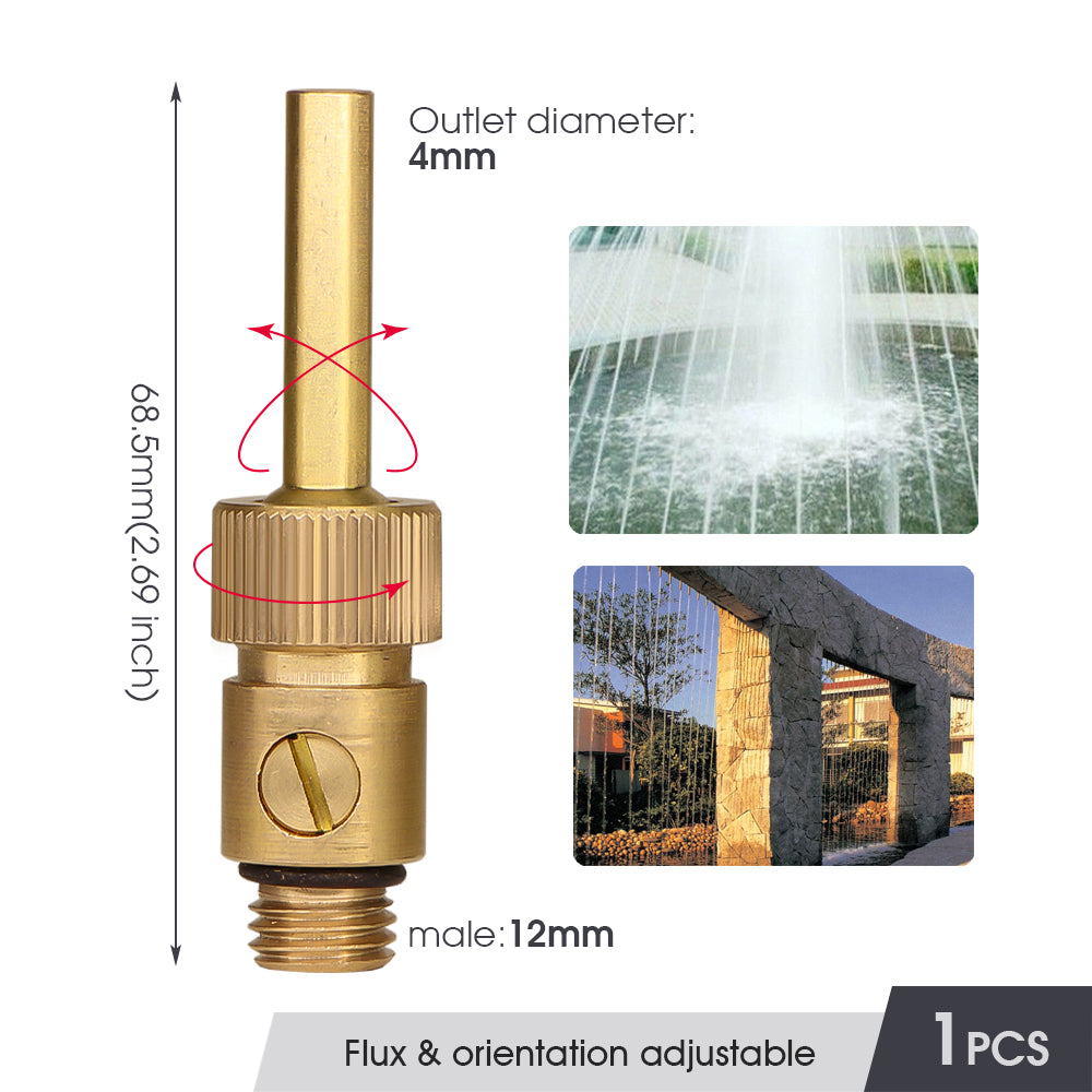 Brass Straight Jet Fountain Sprinklers for Garden, Ponds, Hotals, Parks Decoration