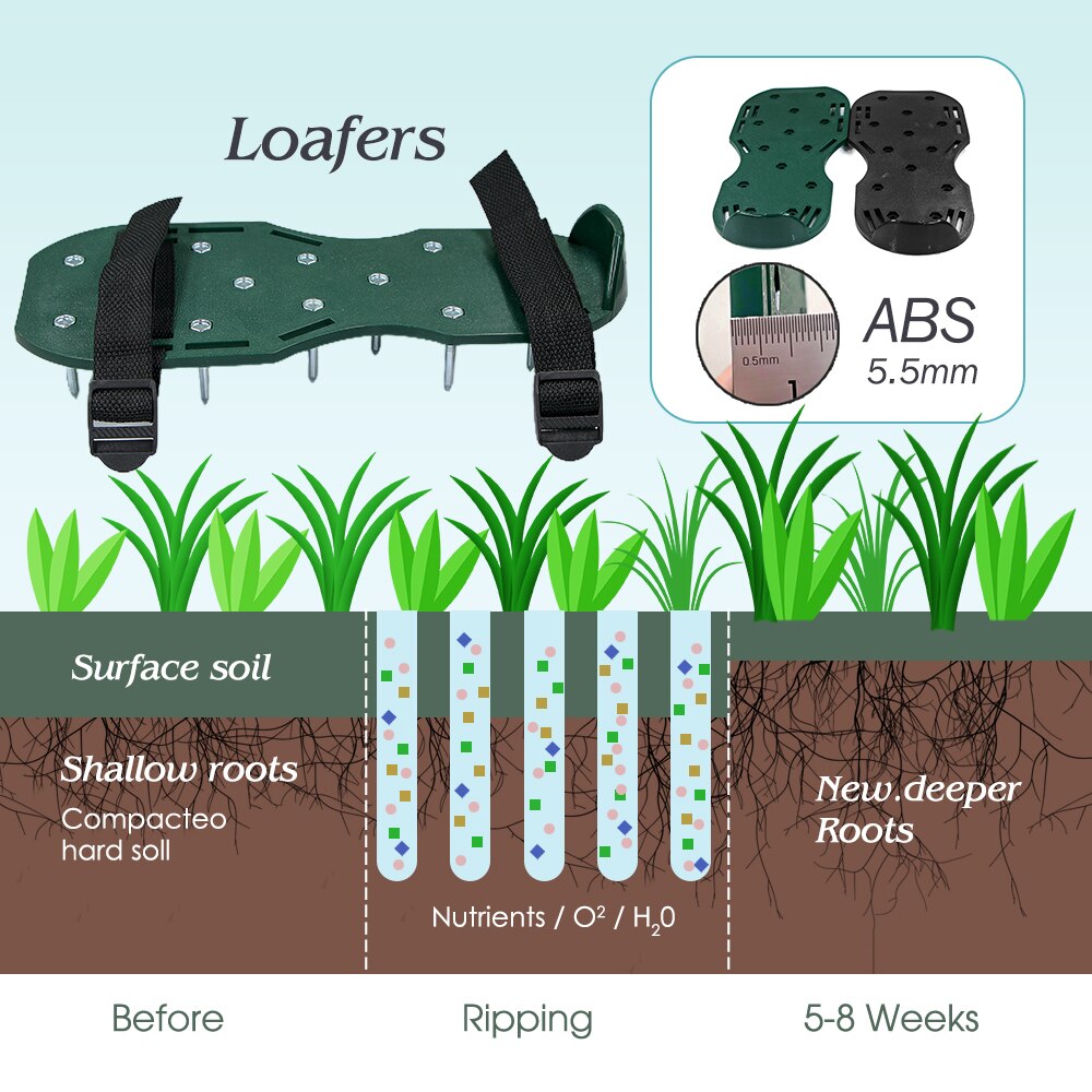 Lawn Aerator Sandals Shoes, 1 Pair