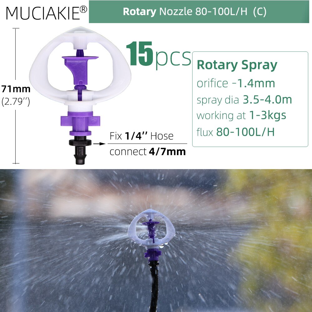Garden Sprinklers Nozzles with 1/4'' Barb