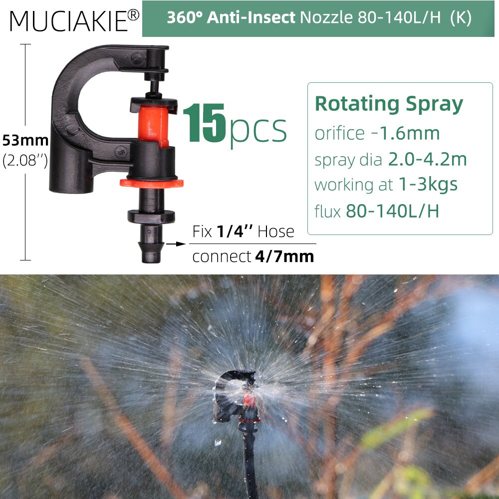 Garden Sprinklers Nozzles with 1/4'' Barb