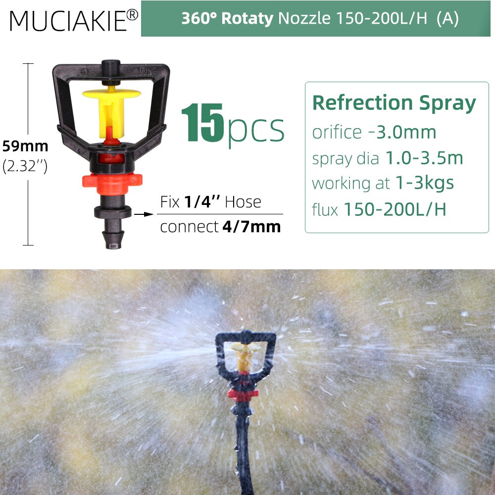 Garden Sprinklers Nozzles with 1/4'' Barb