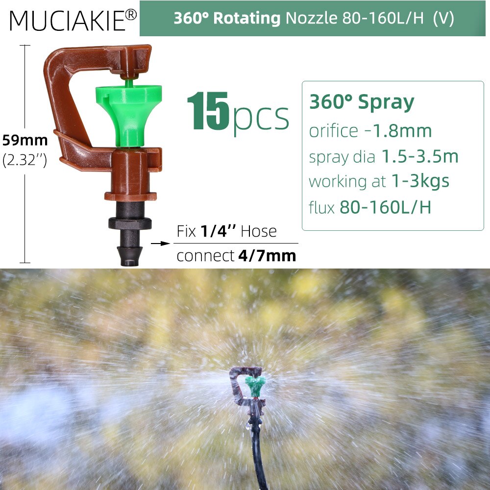 Garden Sprinklers Nozzles with 1/4'' Barb