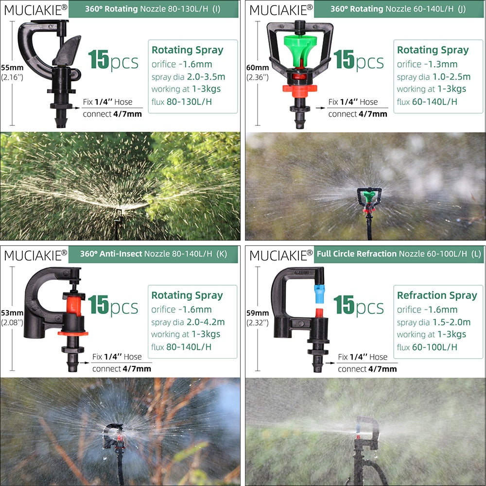 Garden Sprinklers Nozzles with 1/4'' Barb