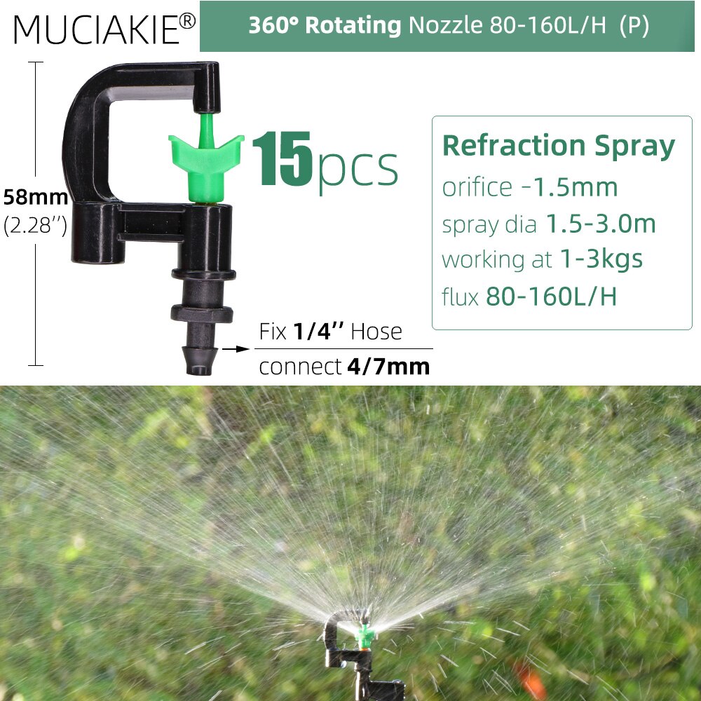 Garden Sprinklers Nozzles with 1/4'' Barb