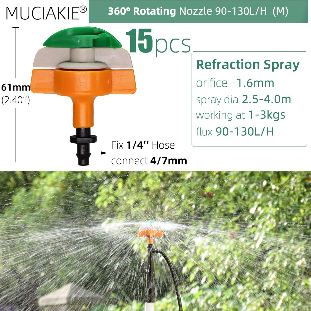 Garden Sprinklers Nozzles with 1/4'' Barb