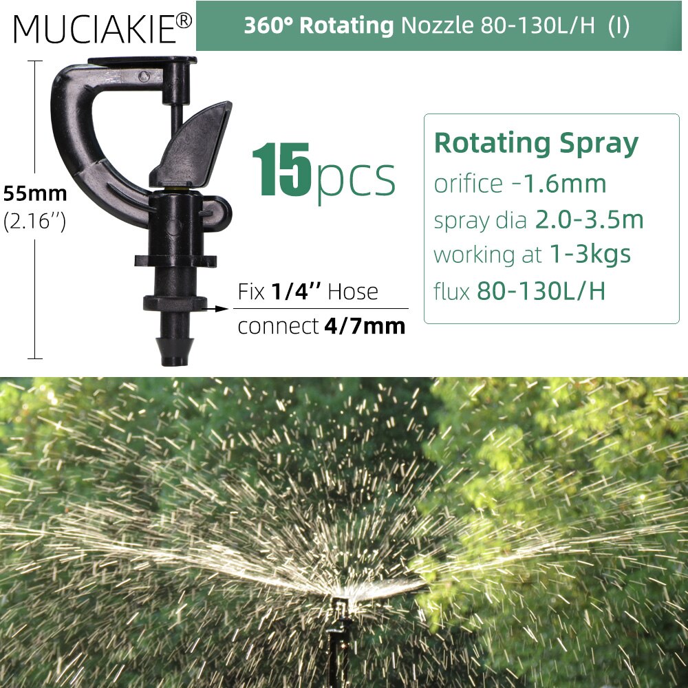 Garden Sprinklers Nozzles with 1/4'' Barb