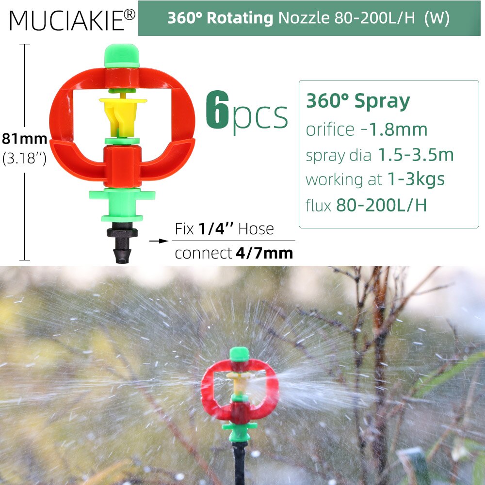 Garden Sprinklers Nozzles with 1/4'' Barb