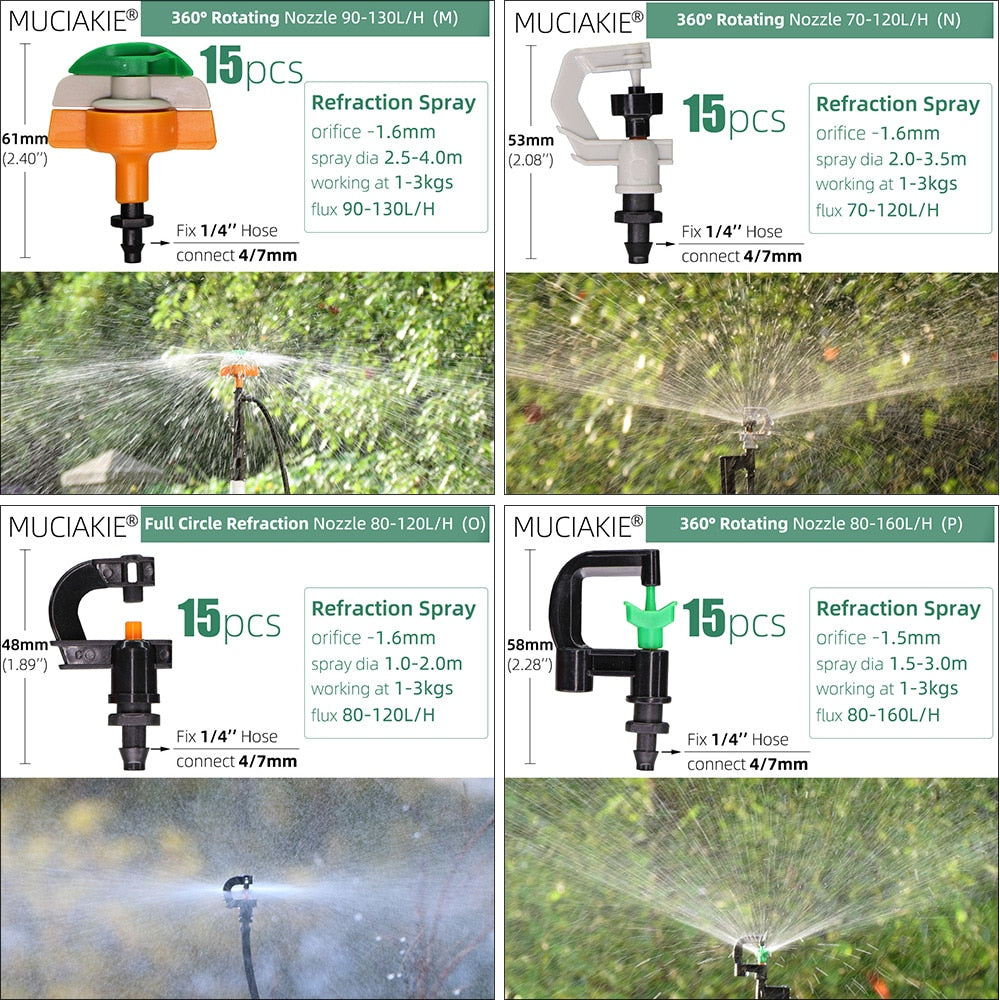 Garden Sprinklers Nozzles with 1/4'' Barb