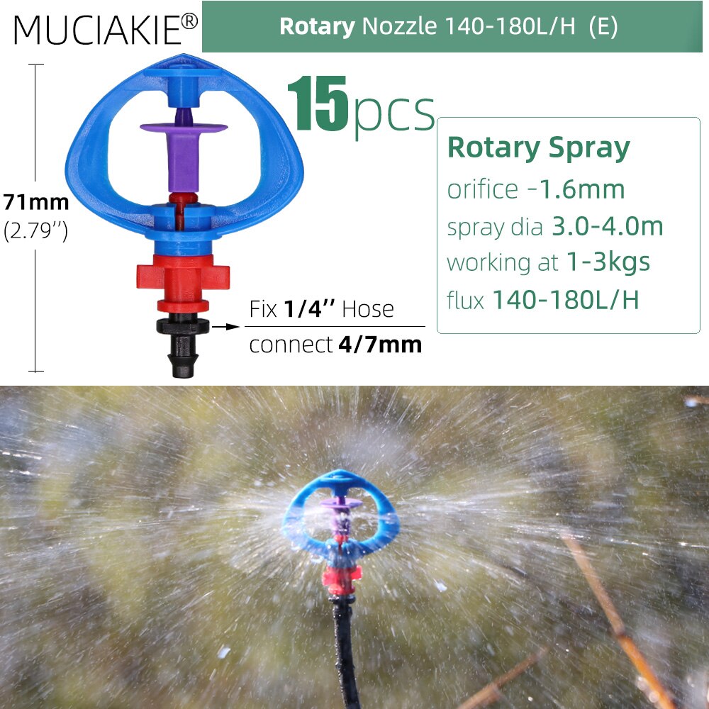 Garden Sprinklers Nozzles with 1/4'' Barb