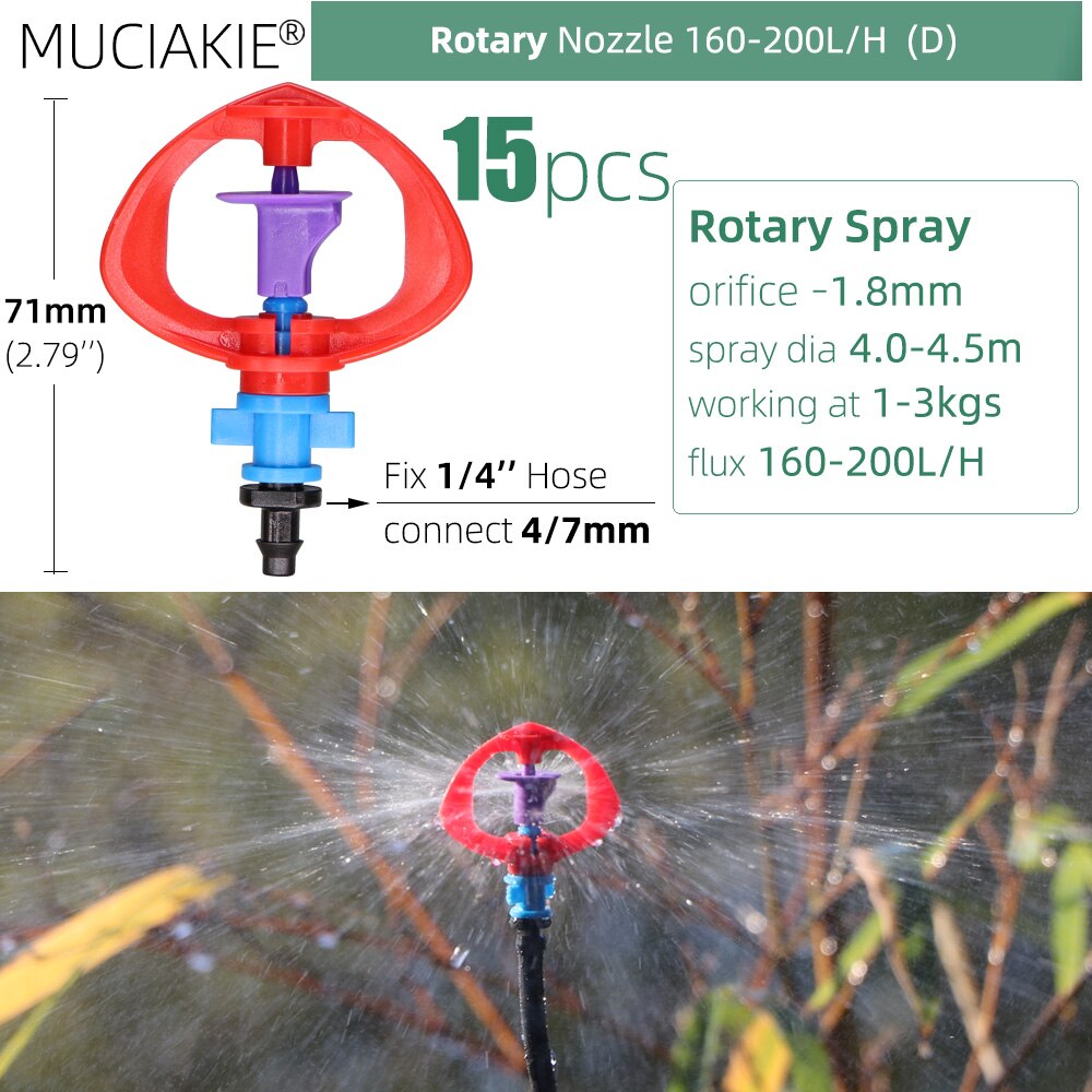 Garden Sprinklers Nozzles with 1/4'' Barb